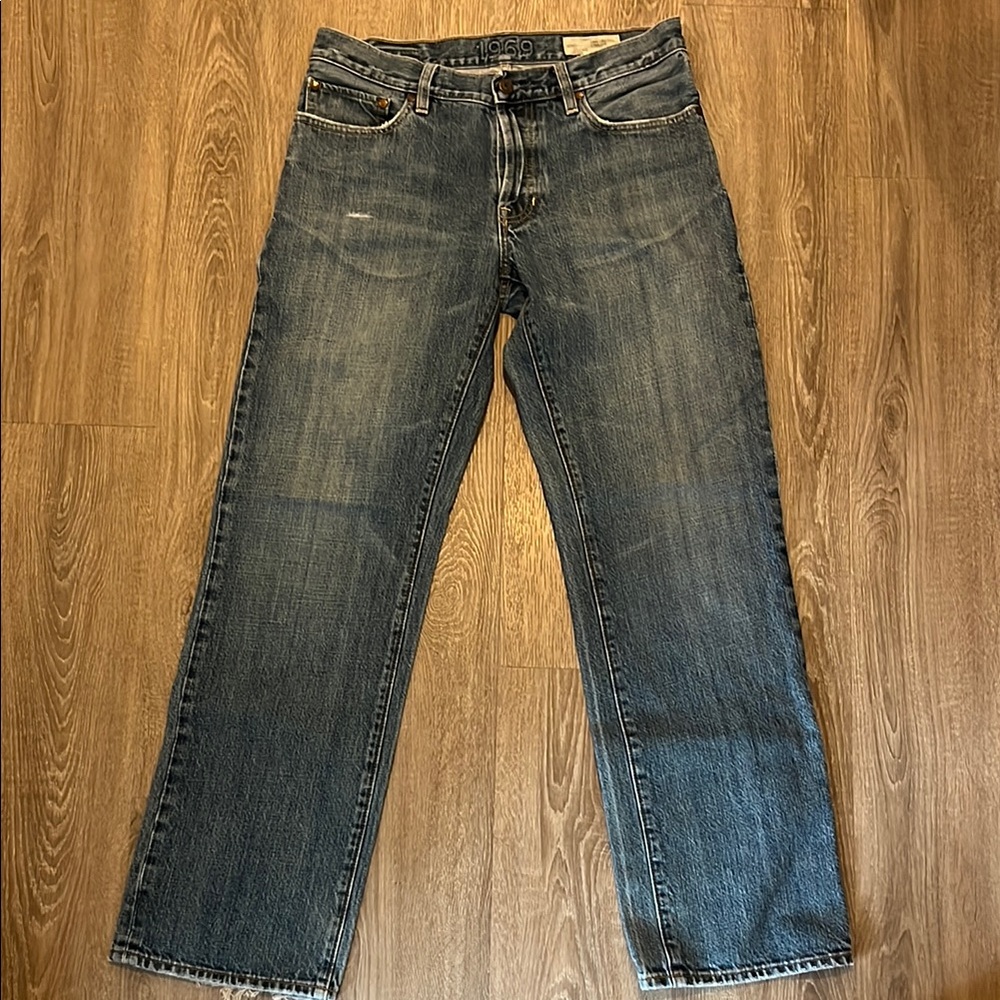 1969 Vintage Distressed Light-Wash Jeans